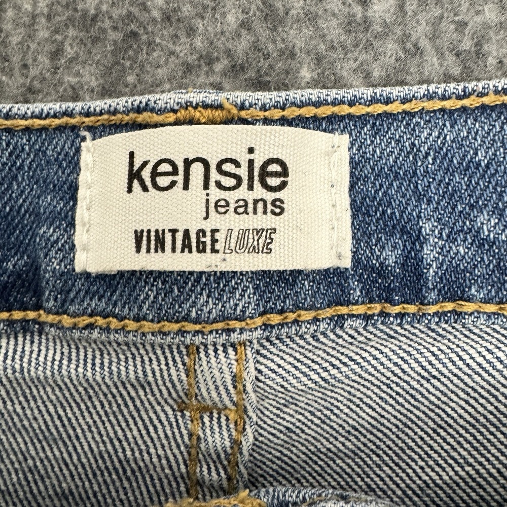 Kensie The Ella‎ High Rise Straight Raw Hem Blue Womens 14/32 Stretch - Picture 5 of 9